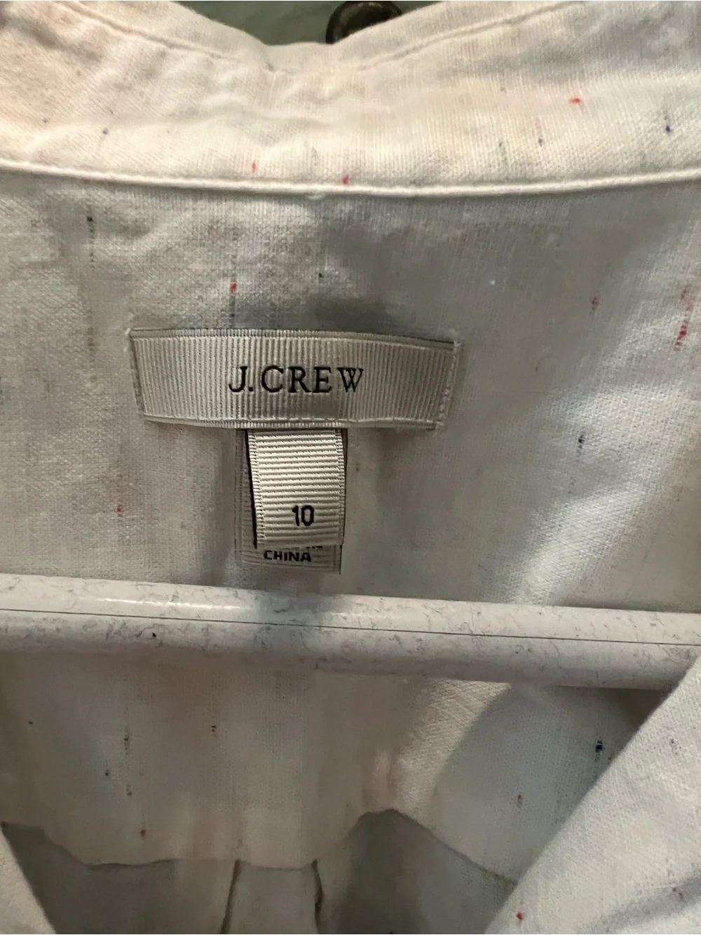 J. Crew White  Cotton Pullover Shirt